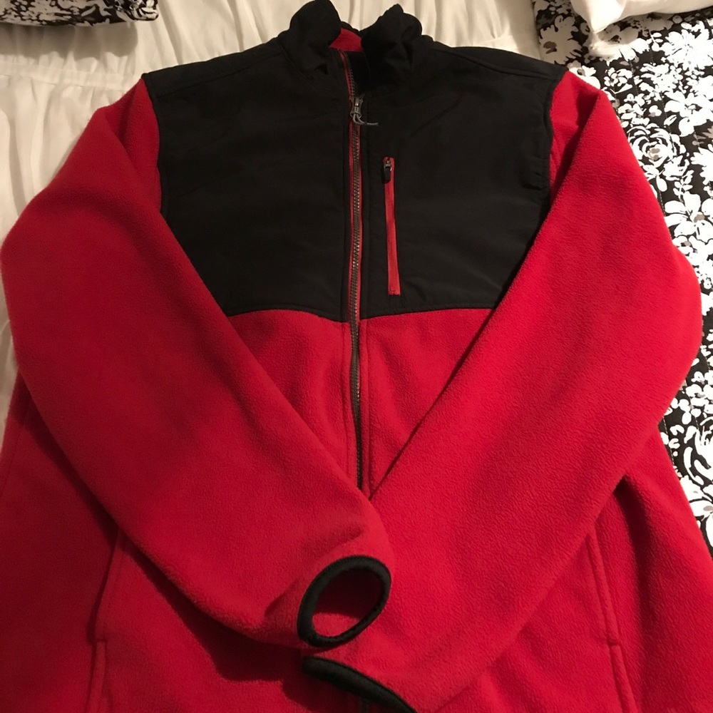 Red and Black Fleece Jacket